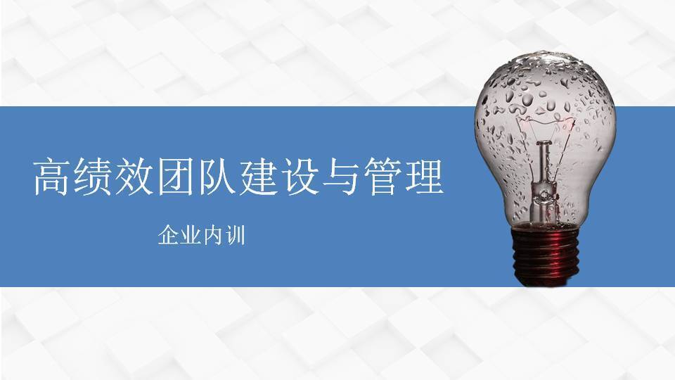 黄武林《高绩效团队建设与管理》