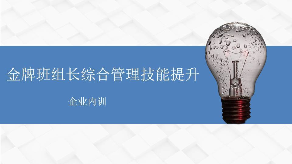 李明仿《金牌班组长综合管理技能提升》